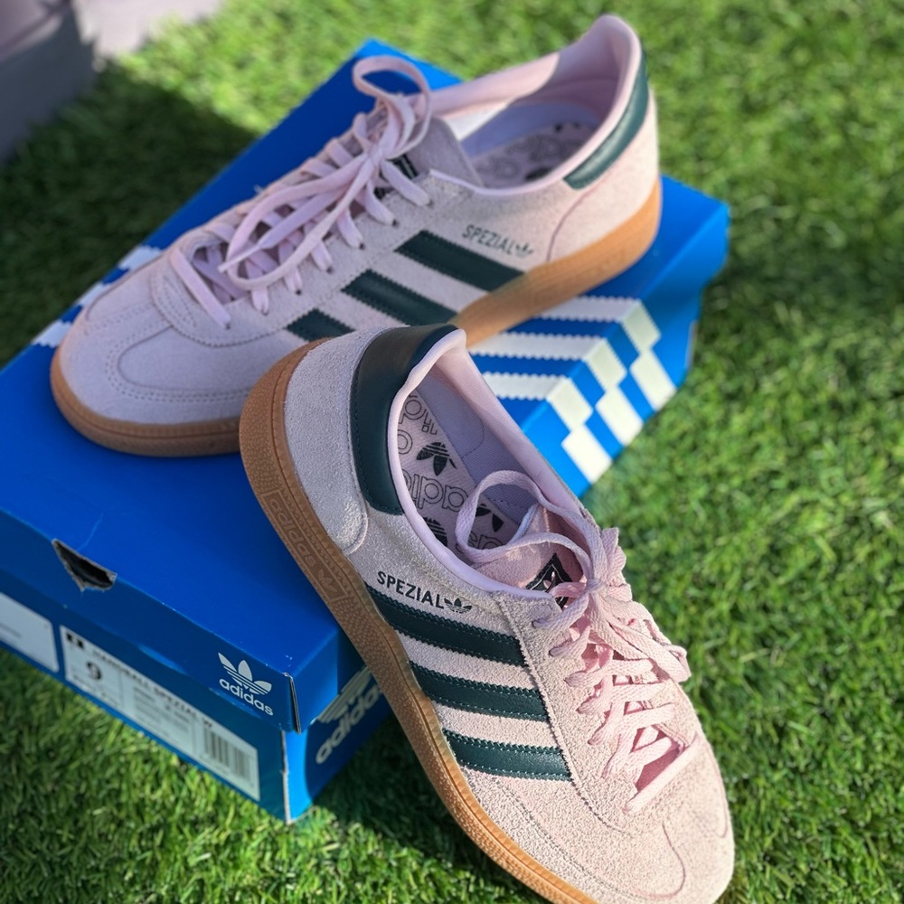 adidas Pink and Green Athletic Shoes